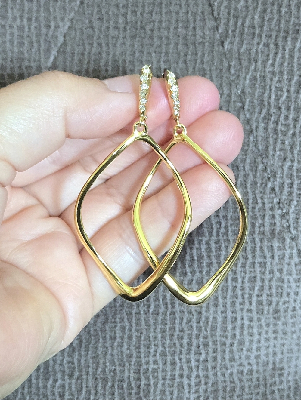 Alexis Bittar Sculpted "Aura" Open Diamond♦️ Shaped Earrings - Picture 12 of 14
